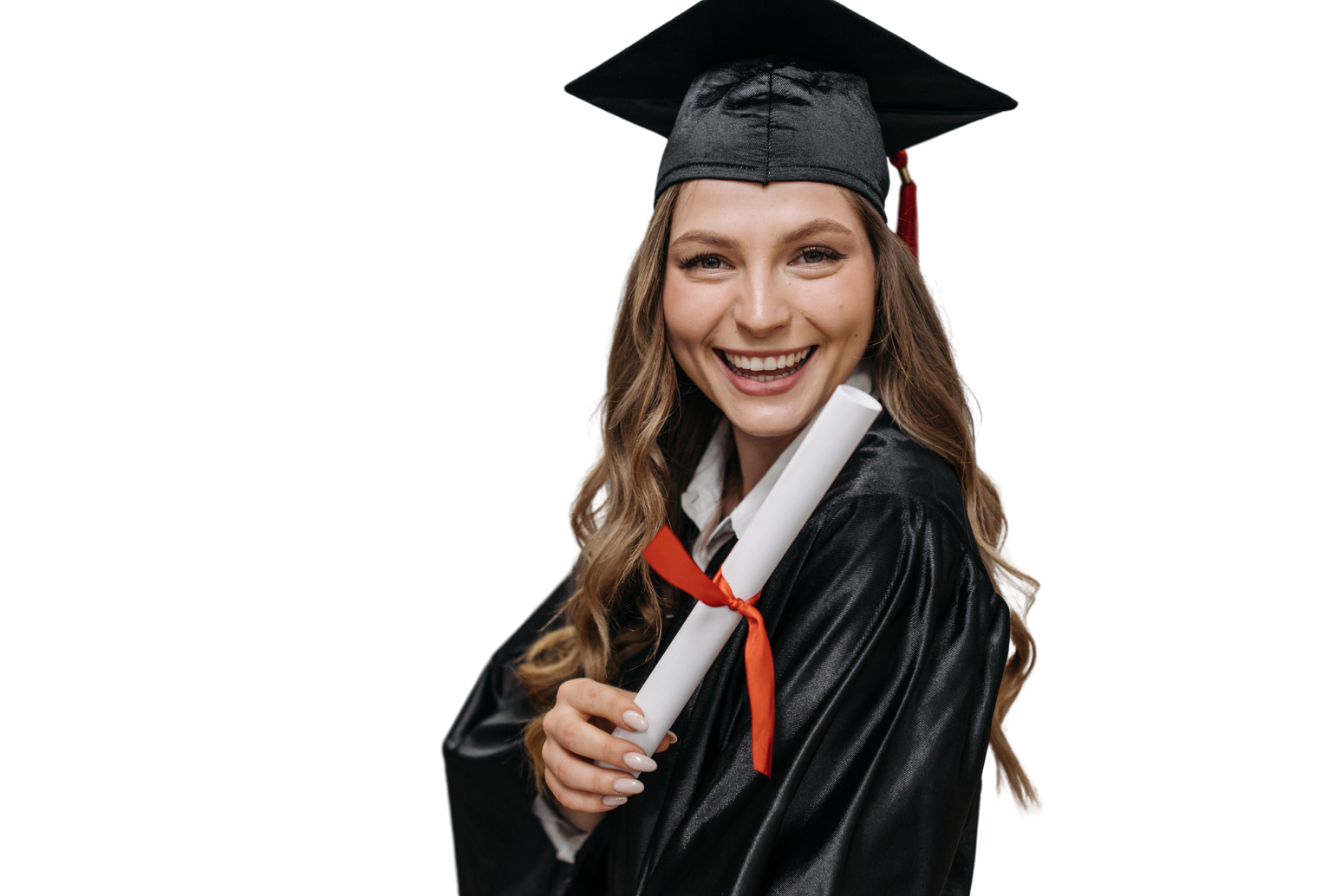 Photo of Happy Woman Holding Diploma
